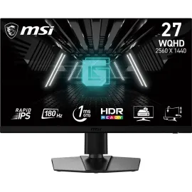 MSI G272QPF E2 27-inch 2560 x 1440 (QHD) Computer Monitor, 180Hz, Adaptive Sync, HDMI, DisplayPort, VESA Mountable, Tilt, Height Adjustable, Speaker, 1ms, Black