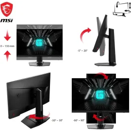 MSI G272QPF E2 27-inch 2560 x 1440 (QHD) Computer Monitor, 180Hz, Adaptive Sync, HDMI, DisplayPort, VESA Mountable, Tilt, Height Adjustable, Speaker, 1ms, Black