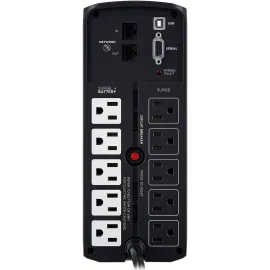 CyberPower CP850PFCLCD PFC Sinewave UPS Systems - 850VA/510W, 120 VAC, NEMA 5-15P, Mini-Tower, Sine Wave, 10 Outlets, LCD, PowerPanel