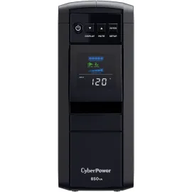 CyberPower CP850PFCLCD PFC Sinewave UPS Systems - 850VA/510W, 120 VAC, NEMA 5-15P, Mini-Tower, Sine Wave, 10 Outlets, LCD, PowerPanel