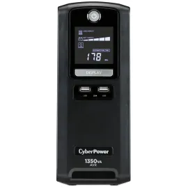 CyberPower CST135XLU Battery Backup GreenPower UPS™ Bypass Technology, 1350 VA / 810 W, Line Interactive, Simulated Sine Wave, NEMA 5-15P, 6 ft. cord, 10 (5 surge, 5 surge + battery backup)