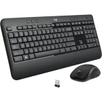 Logitech MK540 Wireless Keyboard Mouse Combo - USB Wireless RF Keyboard - Black - USB Wireless RF Mouse - Optical - 1000 dpi - 3 Button - Scroll Wheel - QWERTY - Black