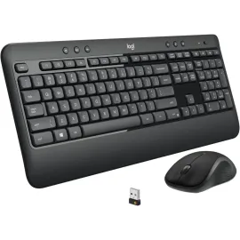 Logitech MK540 Wireless Keyboard Mouse Combo - USB Wireless RF Keyboard - Black - USB Wireless RF Mouse - Optical - 1000 dpi - 3 Button - Scroll Wheel - QWERTY - Black