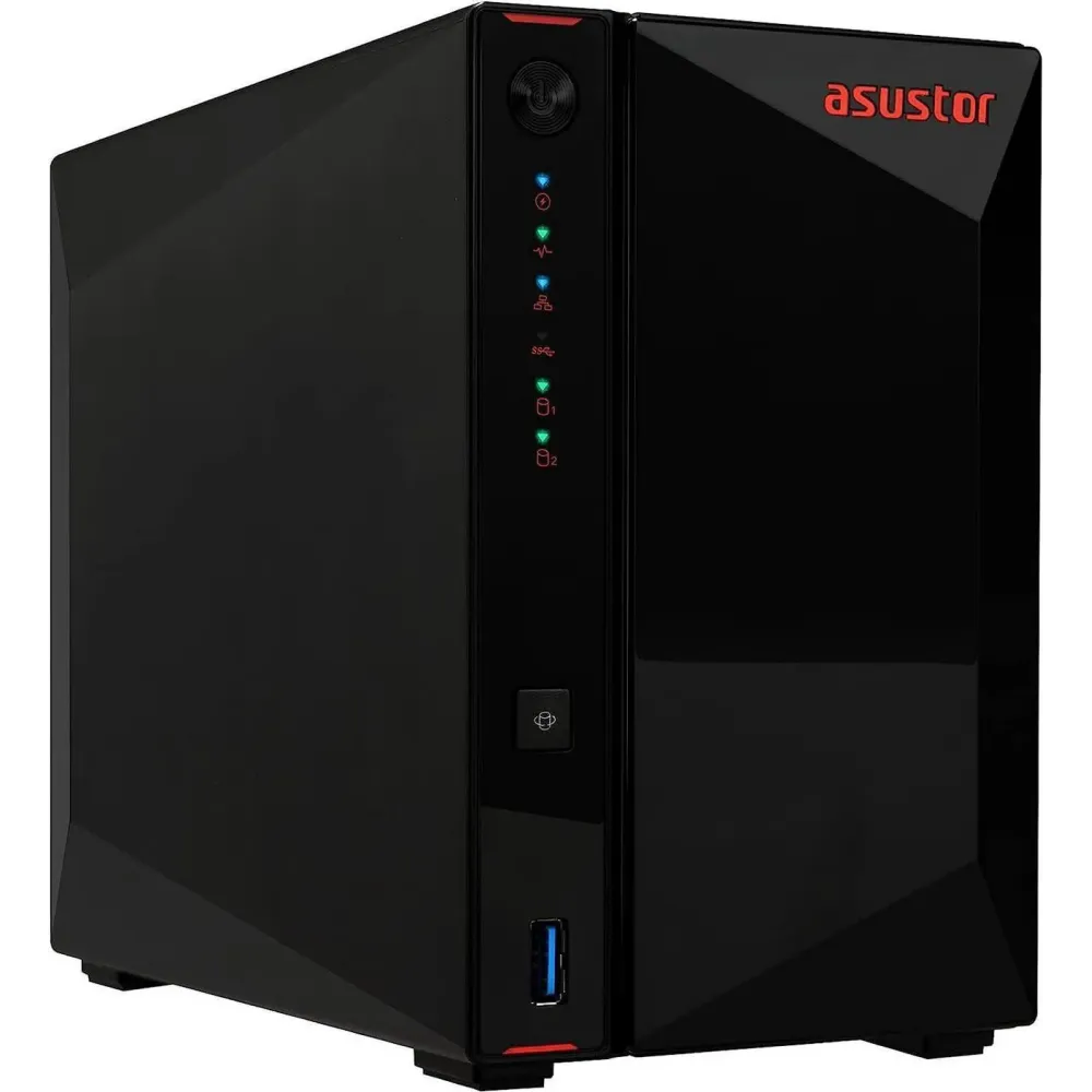 Asustor Nimbustor 2 Gen2 AS5402T 2 Bay NAS, Quad-Core 2.0GHz CPU, Dual 2.5GbE Ports, 4GB DDR4, Four M.2 SSD Slots (Diskless)