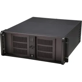 iStarUSA D-414 Black Aluminum / Steel 4U Rackmount 14 Slots Industrial PC Chassis 4 External 5.25" Drive Bays