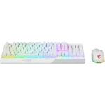 MSI Vigor GK30 Gaming Keyboard & GM11 Gaming Mouse Combo - Mechanical Membrane Switches, 6-Zone RGB, Water Repellent & Splash-Proof, 5000 DPI - White