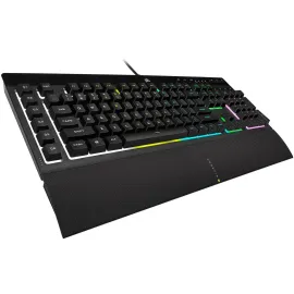 Corsair K55 RGB PRO Membrane Wired Gaming Keyboard – IP42 Dust and Spill-Resistant, 6 Macro Keys w/ Elgato Integration, iCUE Compatible – Black