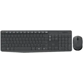 Logitech MK235 Wireless Keyboard and Mouse Combo for Windows, 2.4 GHz Wireless Unifying USB Receiver, 15 FN Keys, Long Battery Life, Compatible with PC, Laptop