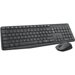 Logitech MK235 Wireless Keyboard and Mouse Combo for Windows, 2.4 GHz Wireless Unifying USB Receiver, 15 FN Keys, Long Battery Life, Compatible with PC, Laptop