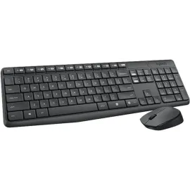 Logitech MK235 Wireless Keyboard and Mouse Combo for Windows, 2.4 GHz Wireless Unifying USB Receiver, 15 FN Keys, Long Battery Life, Compatible with PC, Laptop
