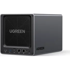 UGREEN NASync DXP4800 Plus, 4-Bay NAS with Intel Pentium Gold, 5-Core CPU (Up to 4.40 GHz), 8GB DDR5, 1x 2.5GbE, 1x 10GbE, 2x SD - 12th Gen 5-core Intel Processor (Diskless)
