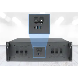 Rosewill 4U Server Chassis Rackmount Case | 11x 3.5" Bays, 3x 2.5" Devices| ATX, CEB Compatible | 2 120mm PWM Fan, 2 80mm PWM Fans | 2x USB 3.0, 1 USB-C 3.1 | Front Panel Lock and Key
