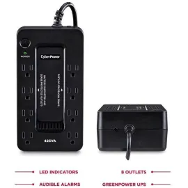 CyberPower ST425 Standby UPS Systems - 425VA/260W, 120 VAC, NEMA 5-15P, Compact, 8 Outlets