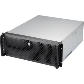 Rosewill 4U Server Chassis Rackmount Case | 8 3.5" HDD Bays, 3 5.25" Devices | ATX, CEB Compatible | 2 Front 120mm Fans, 2 Rear 80mm Fans | 2x USB 3.0 | Front Panel Lock | Silver/Black