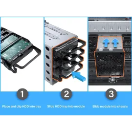Rosewill 4U Server Chassis Rackmount Case | 8 3.5" HDD Bays, 3 5.25" Devices | ATX, CEB Compatible | 2 Front 120mm Fans, 2 Rear 80mm Fans | 2x USB 3.0 | Front Panel Lock | Silver/Black