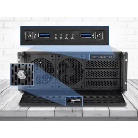 Rosewill 4U Server Chassis Rackmount Case | 8 3.5" HDD Bays, 3 5.25" Devices | ATX, CEB Compatible | 2 Front 120mm Fans, 2 Rear 80mm Fans | 2x USB 3.0 | Front Panel Lock | Silver/Black