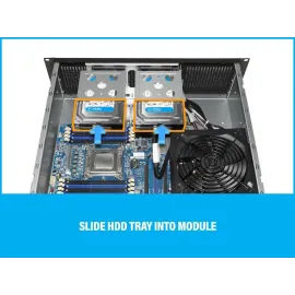 Rosewill 3U Server Chassis Rackmount Case, 6x 3.5" Bays, ATX Compatible, 2x 80mm Fans, 2x USB 3.0, Silver/Black