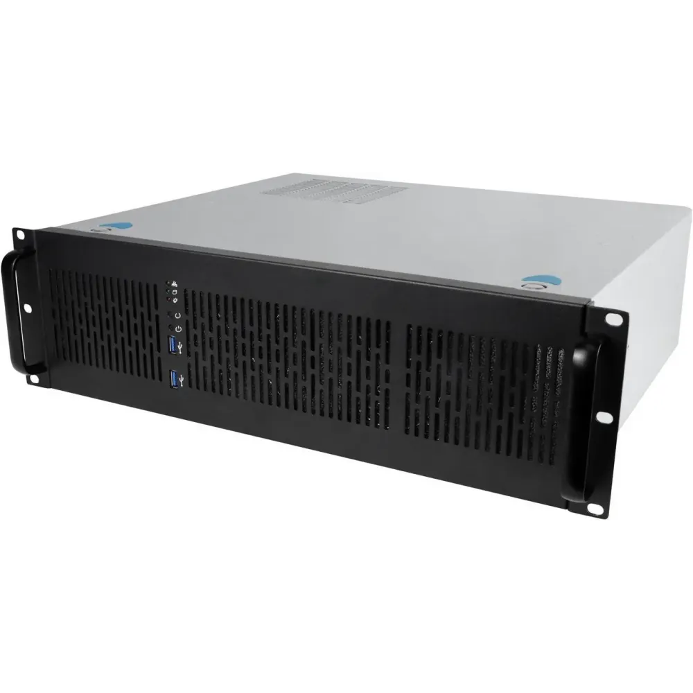 Rosewill 3U Server Chassis Rackmount Case, 6x 3.5" Bays, ATX Compatible, 2x 80mm Fans, 2x USB 3.0, Silver/Black