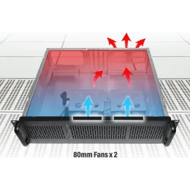 Rosewill 3U Server Chassis Rackmount Case, 6x 3.5" Bays, ATX Compatible, 2x 80mm Fans, 2x USB 3.0, Silver/Black