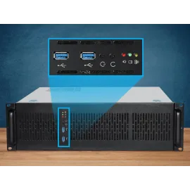 Rosewill 3U Server Chassis Rackmount Case, 6x 3.5" Bays, ATX Compatible, 2x 80mm Fans, 2x USB 3.0, Silver/Black