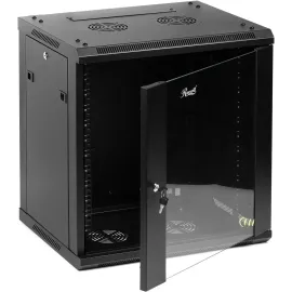 Rosewill 12U Server Rack Enclosure with Glass Door, Locks, & Removable Side Panels Wall Mount Network Cabinet 19 Inch Rack 17.7 Inches Deep Fully Assemble