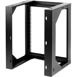 Rosewill 12U Server Rack with Swing Gate -Wall Mount Rack for 19 Inch IT Equipment Open Frame Rack–Network Rack Wall Mount for AV & Server Equipment Adjustable Depth 18 inches to 26 inches 9U Rack, BK
