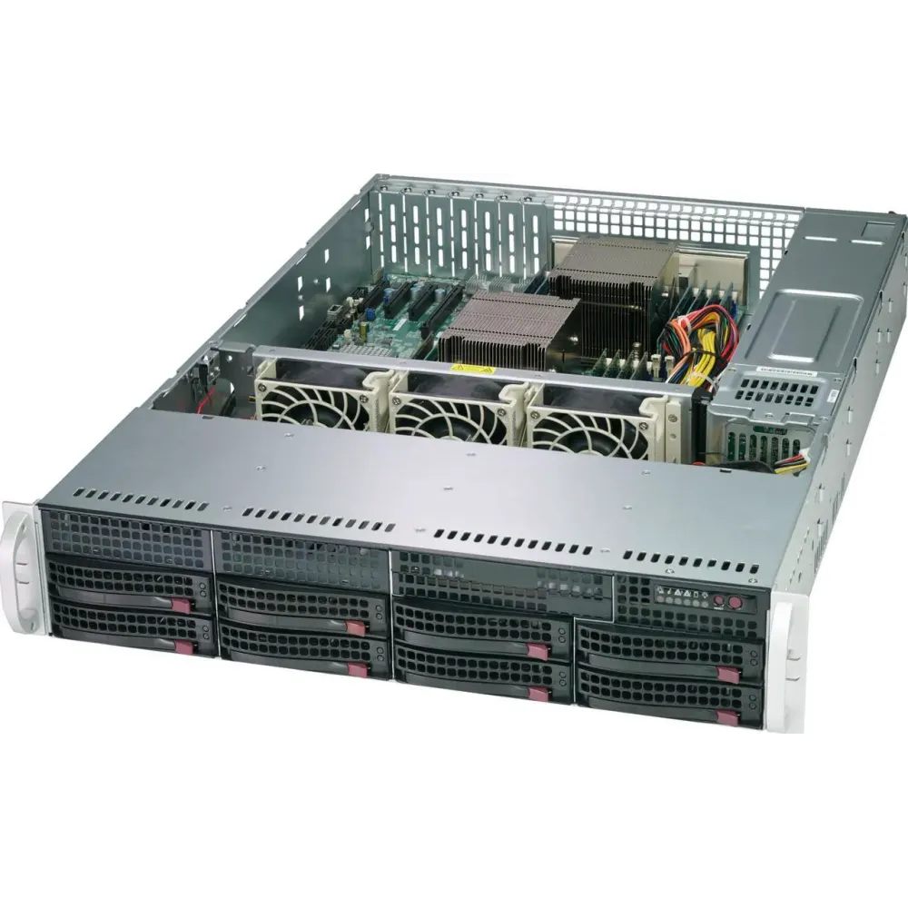 SUPERMICRO SuperChassis CSE-825TQC-R802LPB Silver 2U Desktop Server Case 800W Redundant