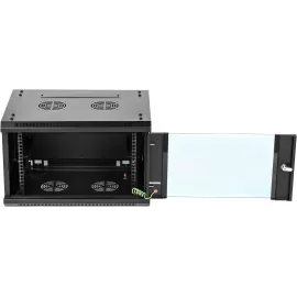 Rosewill 6U Server Rack Enclosure with Glass Door, Locks, & Removable Side Panels Wall Mount Network Cabinet 19 Inch Rack 17.7 Inches Deep Fully Assemble-RSWM-6U001