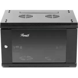 Rosewill 6U Server Rack Enclosure with Glass Door, Locks, & Removable Side Panels Wall Mount Network Cabinet 19 Inch Rack 17.7 Inches Deep Fully Assemble-RSWM-6U001