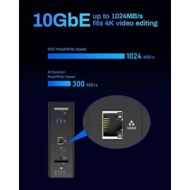 TERRAMASTER F8 SSD Plus NAS - 8Bay All SSD NAS Storage Core i3 8-Core 8-Thread CPU, 16GB DDR5 RAM, 10GbE Port, Palm-Sized Network Attached Storage Peak Performance for Business (Diskless)