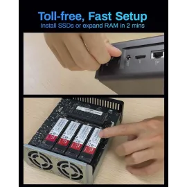 TERRAMASTER F8 SSD Plus NAS - 8Bay All SSD NAS Storage Core i3 8-Core 8-Thread CPU, 16GB DDR5 RAM, 10GbE Port, Palm-Sized Network Attached Storage Peak Performance for Business (Diskless)