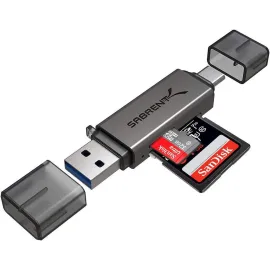 SABRENT USB 3.0 and USB Type-C OTG Card Reader Supports SD, SDHC, SDXC, MMC/MicroSD, T-Flash