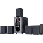 BeFree Sound BFS-455 5.1 CH 45W 5.1 Channel Surround Sound Bluetooth Speaker System, Black System
