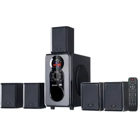 BeFree Sound BFS-455 5.1 CH 45W 5.1 Channel Surround Sound Bluetooth Speaker System, Black System