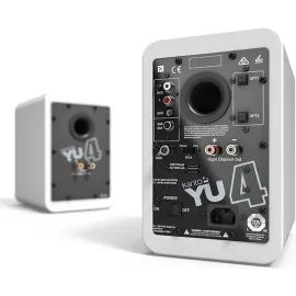 Kanto YU4 Powered Bookshelf Speakers with Built-In Bluetooth - Pair (Matte White)