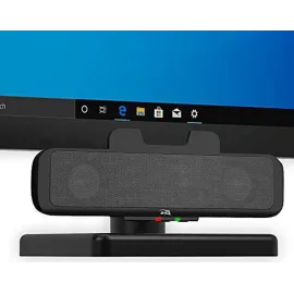 Cyber Acoustics Compact USB Speaker Bar with Integrated Monitor Mount