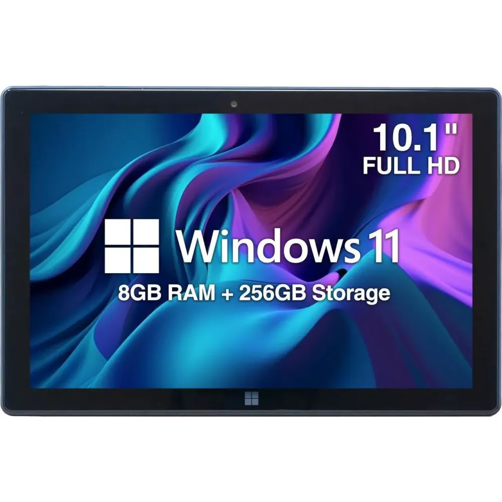 Fusion5 10.1" Windows 11 Tablet PC - Intel 13th Gen - 8GB RAM, 256GB SSD Storage, Quad-Core CPU, 10 Inch Full HD Display, USB 3.0, Micro HDMI, Expandable Storage, HD Webcam