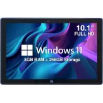 Fusion5 10.1" Windows 11 Tablet PC - Intel 13th Gen - 8GB RAM, 256GB SSD Storage, Quad-Core CPU, 10 Inch Full HD Display, USB 3.0, Micro HDMI, Expandable Storage, HD Webcam