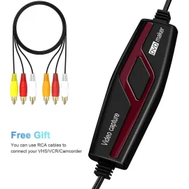 DIGITNOW Video Capture Converter, Capture Analog Video to Digital for Your Mac or Windows 10 PC, VHS to DVD