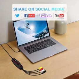 DIGITNOW Video Capture Converter, Capture Analog Video to Digital for Your Mac or Windows 10 PC, VHS to DVD