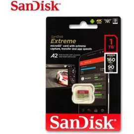 SanDisk 1TB Extreme microSDXC 160MB/s UHS-I U3 A2 microSD 1.0 TB micro SD SDXC Flash Memory Card SDSQXA1-1T00-GN6MN with OEM Lanyard