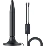 Amplified HD Digital TV Antenna,300 Miles Long Range Reception Indoor HDTV Antenna with Amplifier,Support 4K 1080P VHF UHF TV Channels