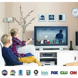 Amplified HD Digital TV Antenna,300 Miles Long Range Reception Indoor HDTV Antenna with Amplifier,Support 4K 1080P VHF UHF TV Channels