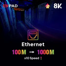 EVPAD11P Android TV Box 4GB RAM 64GB Storage, 8K UHD Output, Wi-Fi 6, Gigabit LAN, Voice Remote 2025 Global Version