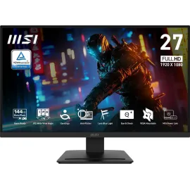 MSI PRO MP273L E14 27-inch IPS 1920 x 1080 (FHD) Gaming Office Monitor, 144Hz, Adaptive-Synch, HDR Ready, HDMI, VGA Port,VESA Mountable, Tilt, 4-side slim bezel ,1ms, Black