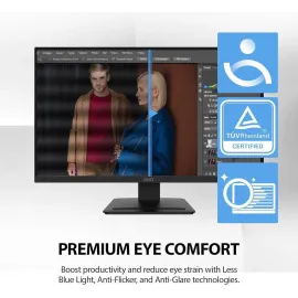 MSI PRO MP273L E14 27-inch IPS 1920 x 1080 (FHD) Gaming Office Monitor, 144Hz, Adaptive-Synch, HDR Ready, HDMI, VGA Port,VESA Mountable, Tilt, 4-side slim bezel ,1ms, Black