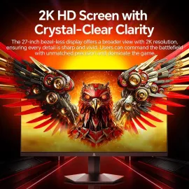 ABS Gaming Monitor 27" 180Hz Fast IPS QHD (2560x1440) 1ms VESA DisplayHDR 400, FreeSync,DCI-P3 95%