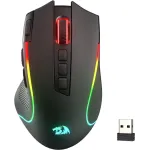 Redragon M612 PRO RGB Gaming Mouse, 8000 DPI BT Wired/Wireless Optical Gamer Mouse 9 Programmable Buttons & 7 Backlit Modes,Software Supports DIY Keybinds Rapid Fire Button,Black