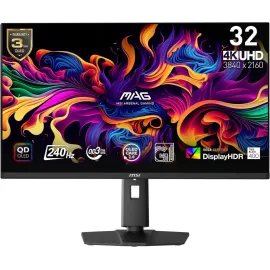 MSI MAG 321UPX QD-OLED 32" 16:9, QD-OLED Gaming Monitor, 240Hz 0.03ms, 3840 x 2160 (UHD), Height Adjustable Arm