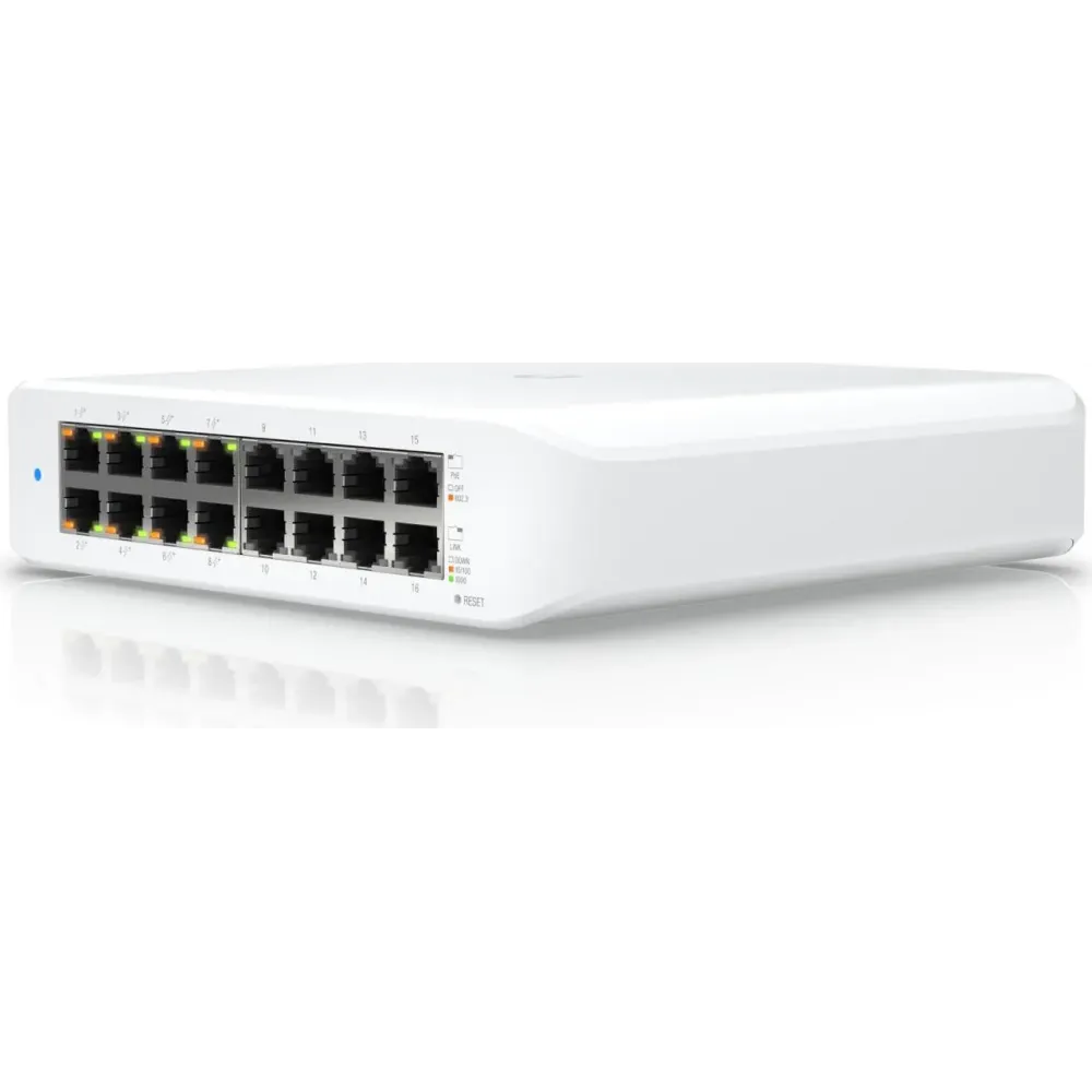 Ubiquiti Lite 16 PoE, 16-Port Layer 2 PoE Switch ((USW-Lite-16-POE (45W))